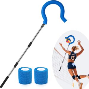 Adjustable Volleyball Spike Trainer with Question Mark Hook-Durable Lightweight Hitting Trainer Equipment for Serving, Spiking and Jump Training-Real Ball Feel – Ideal for Beginners and Pros (No Ball)