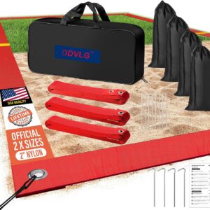 Professional Beach Volleyball Lines for Sand, 2″ Nylon | Ultra-Visible Marking | Weather-Enduring, with Metal Anchors & Sandbags, Standard Sizes – 26.3′ x 52.6′ or 30′ x 60′