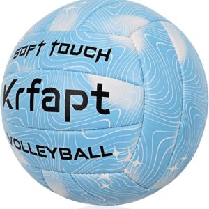 Volleyball Official Size 5,Soft Volleyballs for Indoor Outdoor Beach Park Play Games(Ripples and Stars)