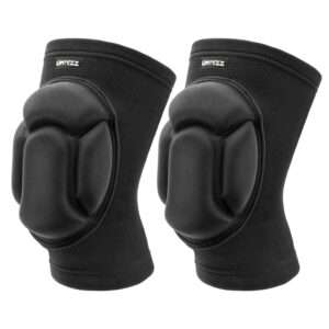 ONTYZZ Knee Pads Thickening EVA Sports Knee Support Breathable Knee Protector for Volleyball Basketball Football Skating (Thickening-black, L: Leg Circumference=38-52 cm)