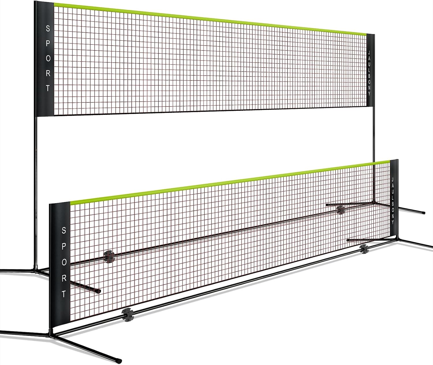 Pickleball Net Volleyball Net Outdoor Height Adjustable 17ft/10ft x 7.2ft Badminton Net Backyard Game Tennis Portable for Junior Kid Soccer Pool Sports High School