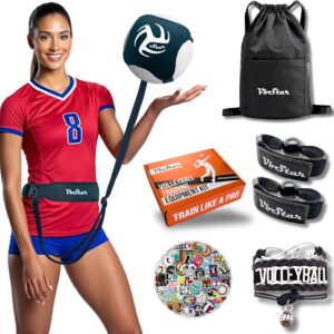 Volleyball Training Equipment Aid – Practice Your Serving, Setting & Spiking with Ease, Great Solo Serve & Spike Trainer for Beginners & Pro, Perfect Volleyball Gift