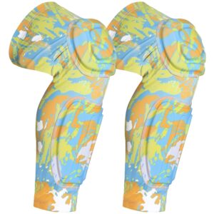 Knee Pads Calf Padded Leg Compression Sleeve Shin Brace Protective Gear for Football Basketball Volleyball Soccer Baseball Youth Adult Yellow S (1 Pair)