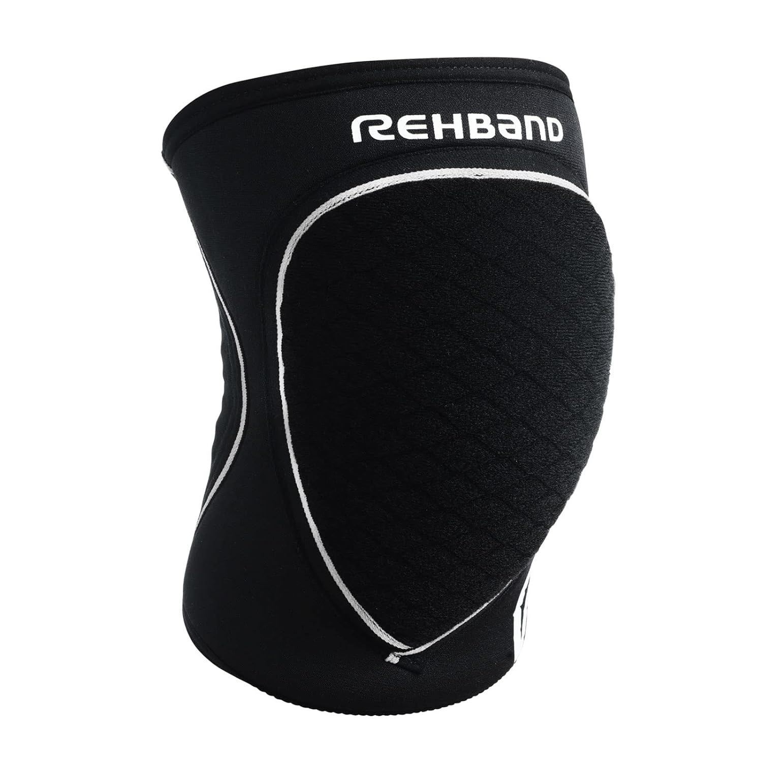 Rehband Knee Pads for Volleyball, Handball & Indoor Sports, Neoprene Knee Sleeve Protector, Comfortable & Snug Fit, Shock-absorbing Sports Knee Pads Unisex, Colour:Black, Size:X-Small