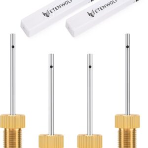 ETENWOLF Brass Ball Pump Needles with Storage Case, No Break Heavy Duty Air Pump Needles for Balls, Stainless Steel Body