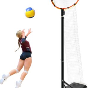 Upgraded Base Volleyball Setter Training Equipment, Height/Angle Adjustable, Silent Large Size Pulley, Suitable for Indoor and Outdoor Training