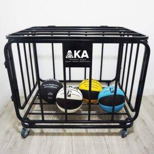 AKA Sports Ball Equpment Cart | Ball Storage for Soccer, Volleyball, Football | Ball Organizer | Ball Rack with Wheels