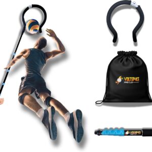 Volleyball Spike Trainer – Volleyball Serve Trainer Volleyball Spike Training Equipment- Volleyball Training Aid – Adjustable Hook to fit Volleyballs (Ball not Included)