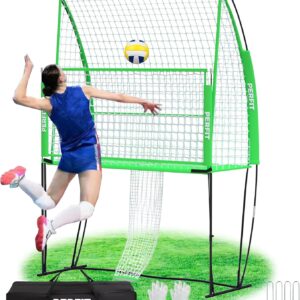 11×8 ft Volleyball Training Net System Portable Volleyball Practice Equipment Height Adjustable Suitable for Indoor, Outdoor, and Backyard Use, Improves Serve Accuracy and Aids Hitting Skills
