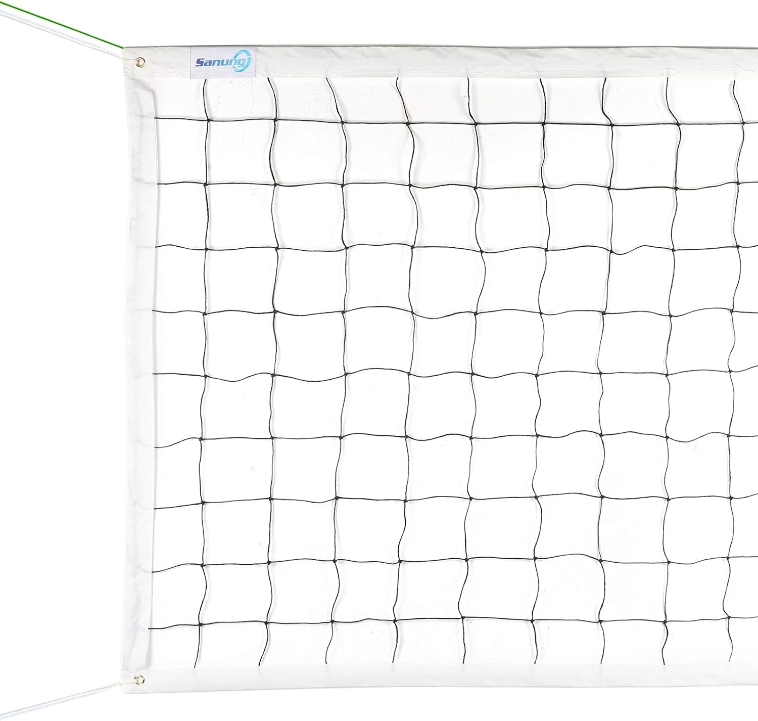 Sanung Volleyball Net with Steel Wire for Indoor and Outdoor Gardens Campus Backyard Swimming Pool Park Beach Portable Game Standard Size (32 FT x 3FT) Poles Not Included