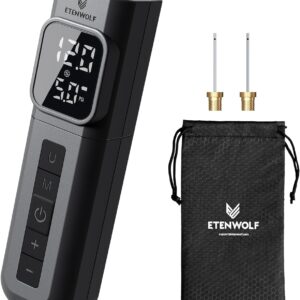 ETENWOLF P200 Electric Ball Pump 2000mAh Sports Air Pump with Digital Pressure Gauge for Basketball Soccer Volleyball, Black