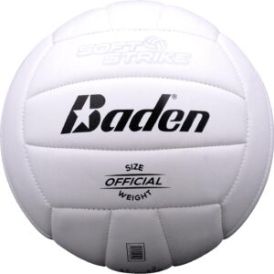 Baden Soft Strike Cushioned Synthetic Leather Recreational Volleyball – Indoor/Outdoor for Beginners & Youth – Official Size