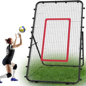 Adjustable Volleybal Net 7×4 Ft,Volleyball Training Equipment for Lacrosse, Baseball, Soccer,Tennis,Backyard Volleyball Rebounder Hitting Serving Passing Spike Practice