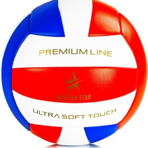 Western Star Indoor Volleyball – Official Size – Soft-Touch Volleyball – Indoor Volleyball – Premium and Durable Design – Indoor Volleyball