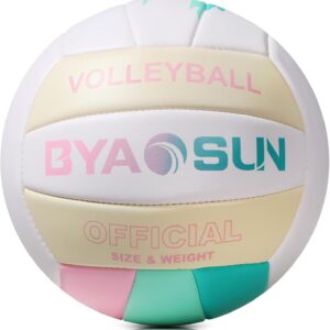Soft Official Volleyball for Indoor Outdoor Beach, Size 5 Training Volleyball for Beginner Teenager Adult…
