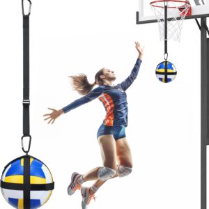 Adjustable Volleyball Spike Trainer, Solo Volleyball Serve Trainer Volleyball Hitting Trainer, Volleyball Training Equipment Volleyball Training Aids, Improve Jumping, Arm Speed, Spiking Power