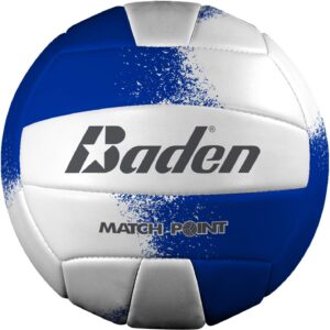Baden Match Point Cushioned Synthetic LeatherOutdoor Recreation Backyard Volleyball + College Camp Ball All Ages Official Size 5