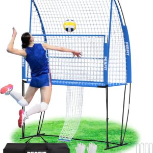11×8 ft Volleyball Training Net System Portable Volleyball Practice Equipment Height Adjustable Suitable for Indoor, Outdoor, and Backyard Use, Improves Serve Accuracy and Aids Hitting Skills