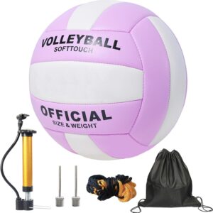 Official Size 5 Volleyball Kit – Soft, Beach, Pool & Indoor/Outdoor – Training & Competition Equipment