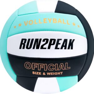 Soft Volleyball Ball Official Size 5 Volleyballs for Indoor Outdoor Beach Pool Game Play for Youth Teen Team Beginners Professional PU Leather Training Practice Volley Balls