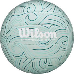 WILSON Shoreline Soft Gen Green Volleyball – Official Size, Light Blue