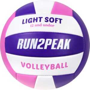 Light Soft Volleyball – Light Volleyball Designed for Beginners Kids Youth Teen – Lightweight Volleyballs for Indoor Outdoor Beach Backyard Official Size 5 Training Volley Ball