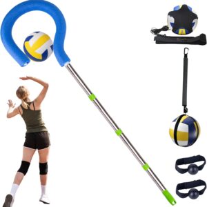 Volleyball Spike Trainer with Question Mark Hook,Durable and Lightweight Hitting Training Equipment,Real Ball Feeling,for Beginner Serving, Spiking and Jump Practicing (No Ball)