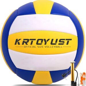 KRTOYUST® Volleyballs,Official Size 5 Volleyball Ball,Composite High Performance Volleyball for Indoor Outdoor Beach