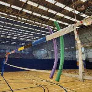 Volleyball Net Zone Tape STN9 – 9-Color Sleeve for Advanced Blocking, Serving, Setting & Hitting Drills – Double-Sided Visual Training Aid with Velcro, Easy to Attach & Remove,Strategic Trainer