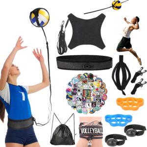 Volleyball Training Equipment Aid,Premium Volleyball Rebounder Trainer Kit,Solo Practice Trainer for Serving Setting Spiking and Arm Swing,Volleyball Gifts for Teen Girls & Boys