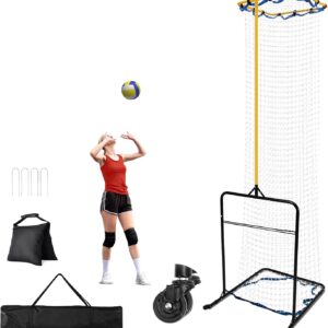 Volleyball Setter Training Equipment 8 Adjustable Heights,Sturdy and Durable 130inch Volleyball Setter Training Net 6 Adjustable Angles for Indoor and Outdoor Training