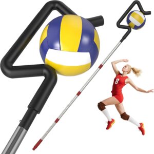 Volleyball Spike Trainer, Height Adjustable Volleyball Hitting Trainer, Hitting Training Tool for Snapping, Serving and Jumping Drills, Hitting Training Equipment for Beginners and Professionals