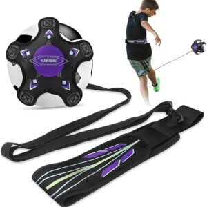 Soccer Ball/Volleyball Training Equipment, Solo Soccer Kick Trainer for Kids Adults, Soccer Practice Aid Bungee Waist Belt